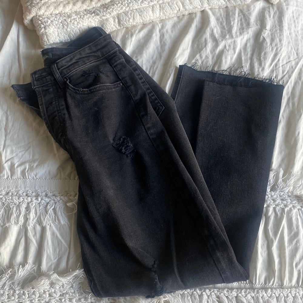 Wild fable highest rise straight ripped black jeans